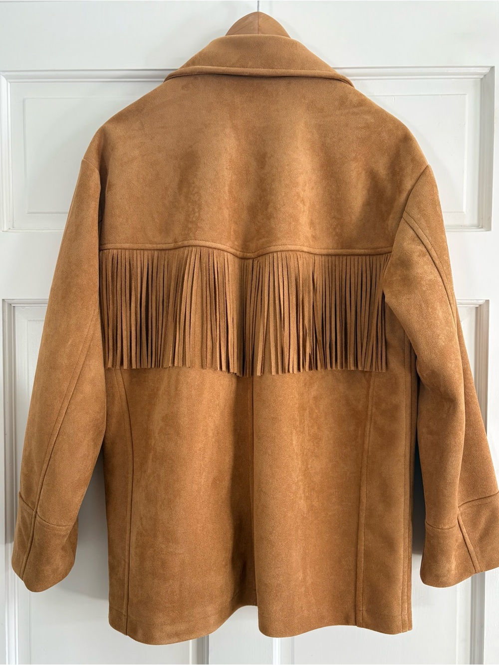 Pilcro by Anthropologie Tan Faux Suede Fringe Jacket - Picture 3 of 6